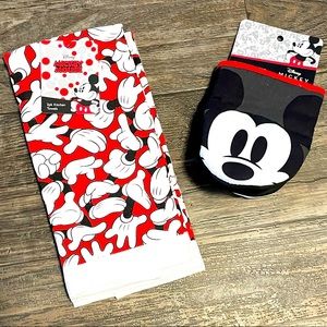Disney Mickey Mouse 2pk towel and oversized mini mitts